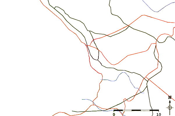 Roads and rivers around Trieste, Italy