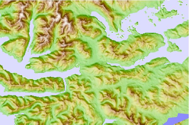 Tide stations located close to Trounce Inlet, British Columbia