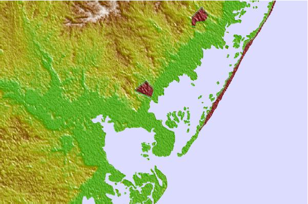 Tide stations located close to Tuckerton Creek entrance, New Jersey