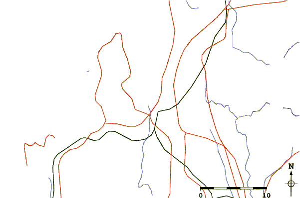 Roads and rivers around Turuga, Hukui, Japan