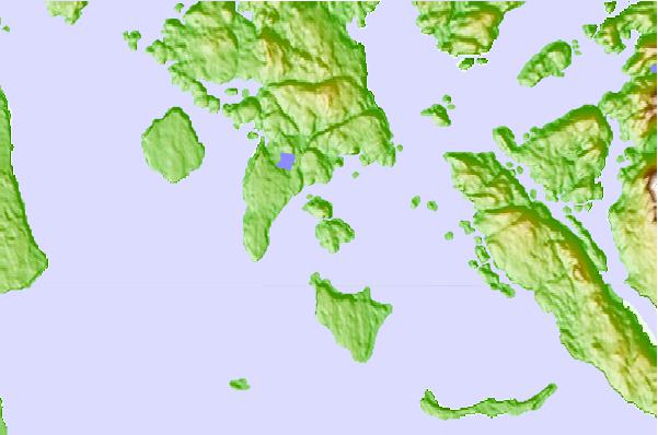 Tide stations located close to Twin Islands, British Columbia