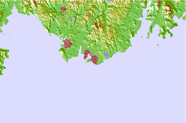 Tide stations located close to Ube, Yamaguti, Japan