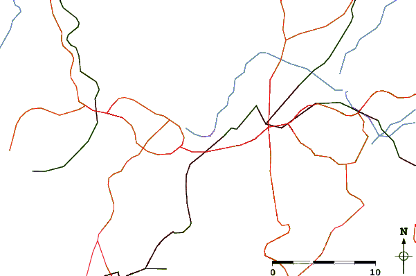 Roads and rivers around Uglovoye