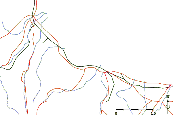 Roads and rivers around Unosima, Hukuoka, Japan