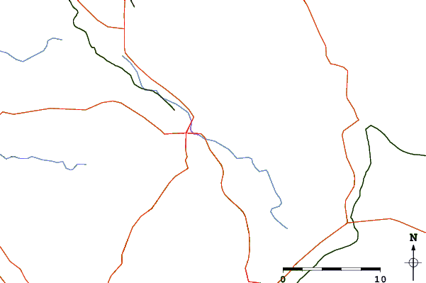 Roads and rivers around Upper drawbridge, Petaluma River, San Pablo Bay, California