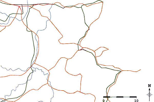 Roads and rivers around Usuki