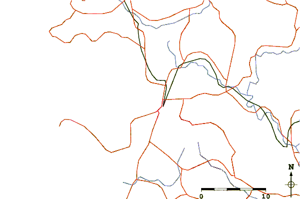 Roads and rivers around Uwazima, Ehime, Japan