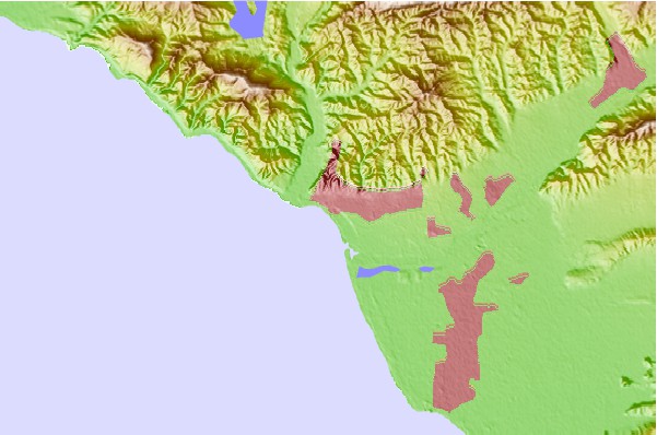 Tide stations located close to Ventura, California