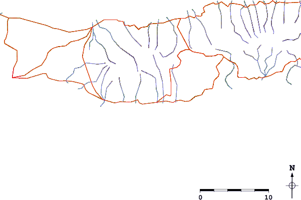 Roads and rivers around Vila Franca do Campo