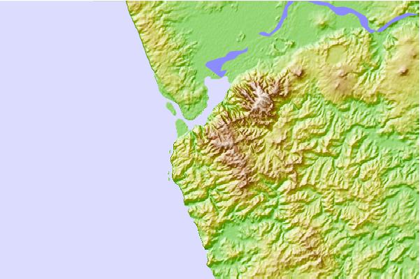 Tide stations located close to Waikato River Entrance, New Zealand