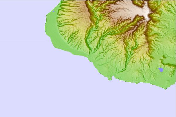 Tide stations located close to Waimea Bay, Kauai Island, Hawaii