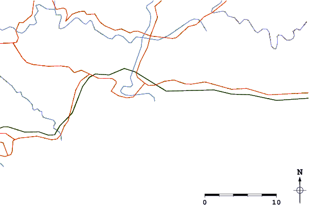 Roads and rivers around Wairoa River, New Zealand