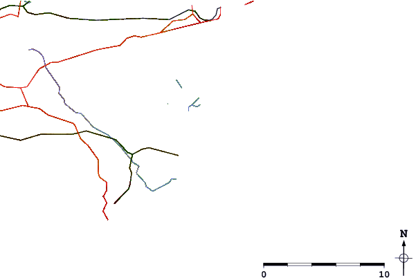 Roads and rivers around Walton on the Naze, England