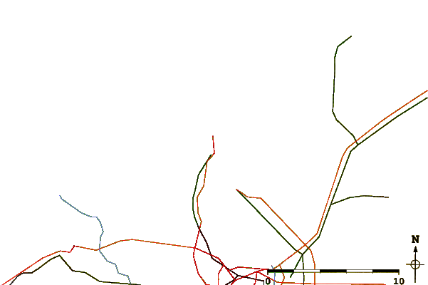 Roads and rivers around Warnemuende