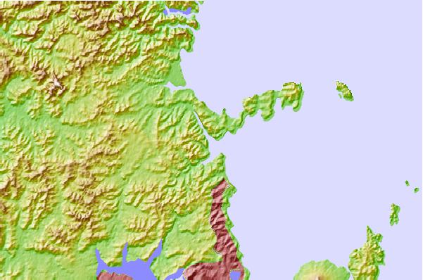 Tide stations located close to Weiti River, New Zealand