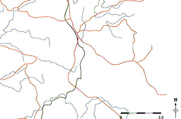 Roads and rivers around Whangarei, New Zealand