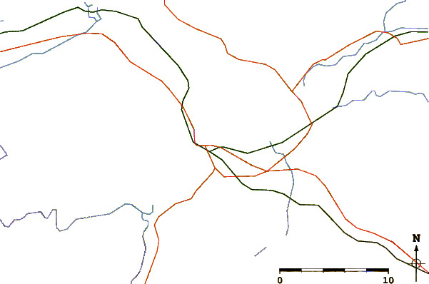 Roads and rivers around Windsor, Nova Scotia (over keel blocks)