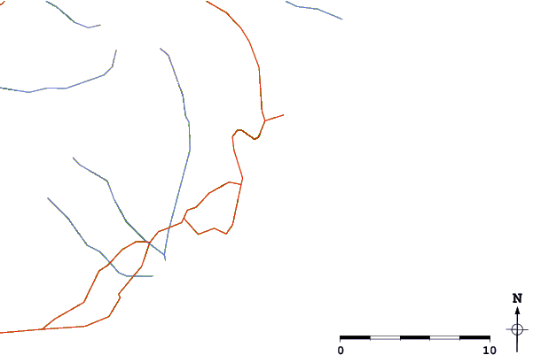 Roads and rivers around Yotuiwa, Kurile Islands