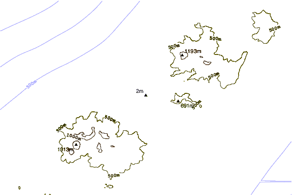 Shoreline around Zariv Natalii, Kurile Islands