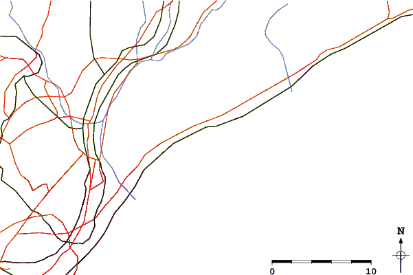 Roads and rivers around el Masnou