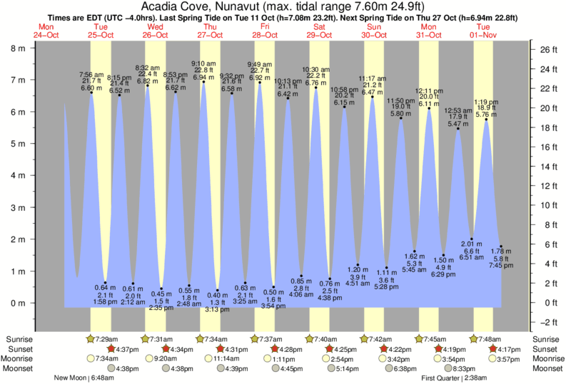 Acadia Tide Chart