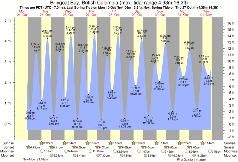 Nanoose Bay Tide Chart