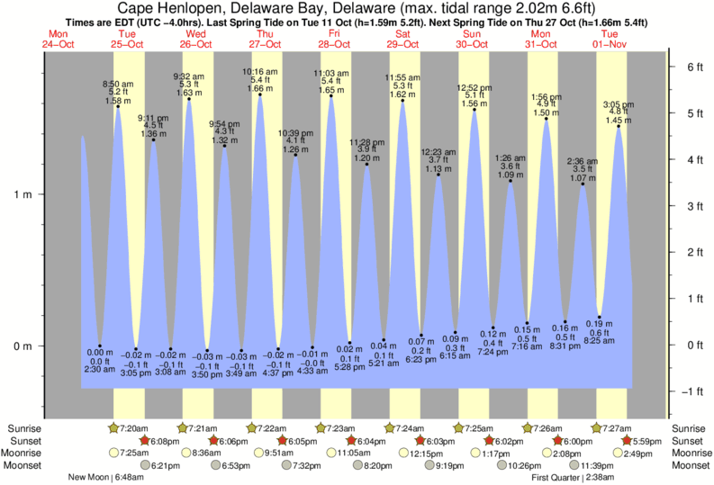 Cape Henlopen Tide Chart