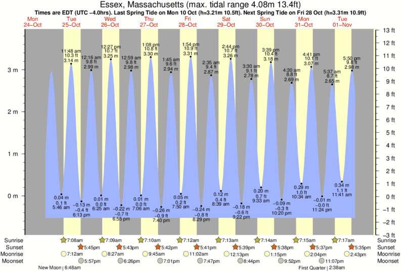 Essex Tide Chart