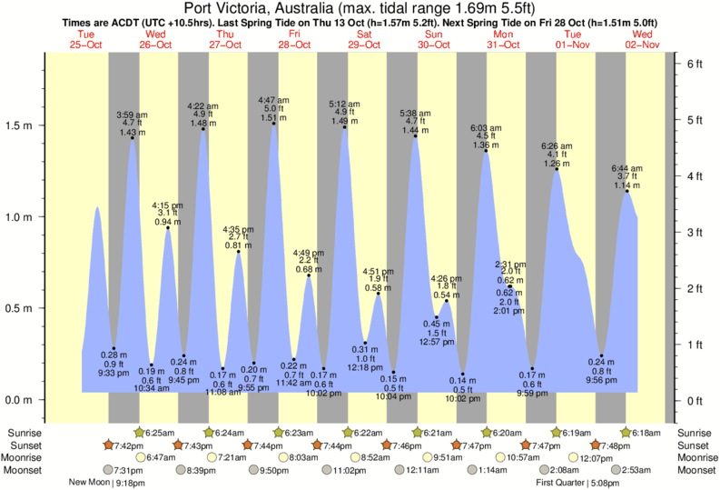 Melbourne Tide Chart