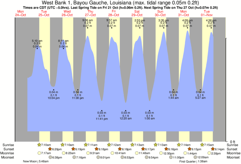 Bayou Bienvenue Tide Chart